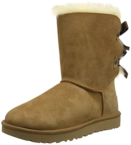 UGG Women's Bailey Bow Evergreen Fashion Boot, Brown, 37 EU