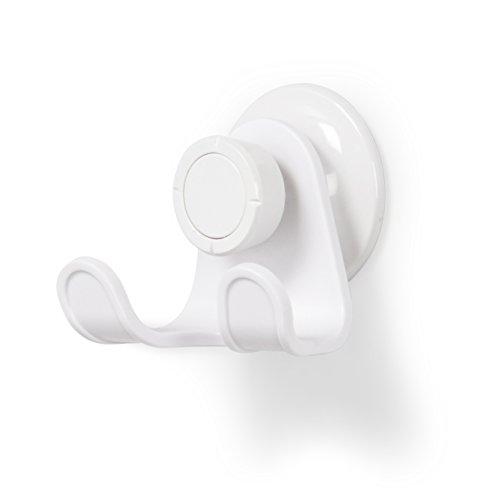 Umbra Flex Gel-Lock Gancho doble para baño, Blanco