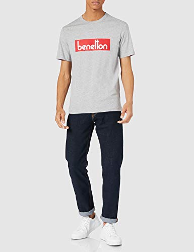 United Colors of Benetton Camiseta 3096j17h6 Suéter, Gris Melange 501, S para Hombre