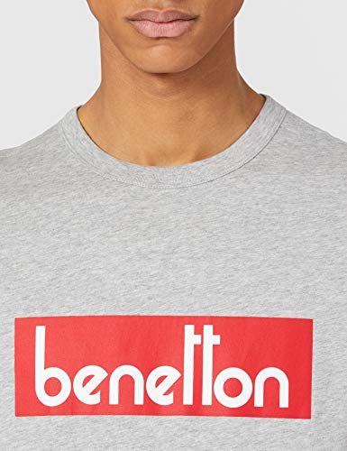 United Colors of Benetton Camiseta 3096j17h6 Suéter, Gris Melange 501, S para Hombre