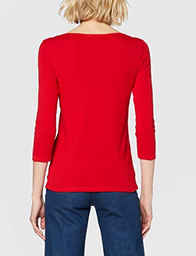 United Colors of Benetton Maglia M/l Camiseta de Tirantes, Rojo (Rosso 015), Large para Mujer