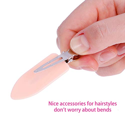 upain 12 Piezas Pinzas para el Pelo sin Doblar Clips, Herramienta de Clips de Peinado para Maquillaje Mujeres Niñas (Negro Blanco Rosa)