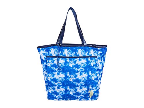 U.S. POLO ASSN. Tie-Dye Canvas Tote Blue One Size