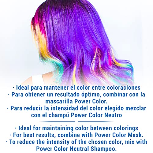 Valquer Profesional Champú Power Color cabellos teñidos. Vegano Y Sin Sulfatos (Cabello castaño). Potenciador color cabello - 400 ml.