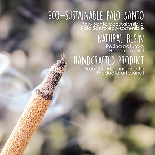 Varillas de Incienso Natural Palo Santo y Canela – Varillas de Incienso perfumadas – Incienso chamánico para Recetas y Ceremonias sagradas – Activa la energía Positiva – 50 Stick