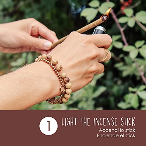 Varillas de Incienso Natural Palo Santo y Canela – Varillas de Incienso perfumadas – Incienso chamánico para Recetas y Ceremonias sagradas – Activa la energía Positiva – 50 Stick