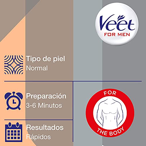 Veet for Men Crema Depilatoria Corporal para Hombre Con Spray, Piel Normal, 150 ml