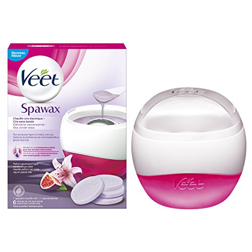 Veet Kit SpaWax Chauffe Cire Electrique et 6 recharges de cire - Epilation Cire Chaude sans Bande