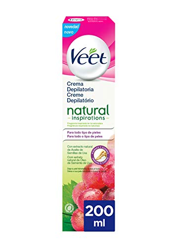 VEET Natural inspirations crema depilatoria todo tipo de pieles caja 200 ml