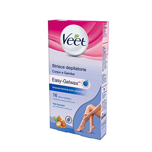 Veet Tiras Depilatorias para Piernas, Brazos, Axilas y Bikini, 3 Paquetes de 16 Tiras