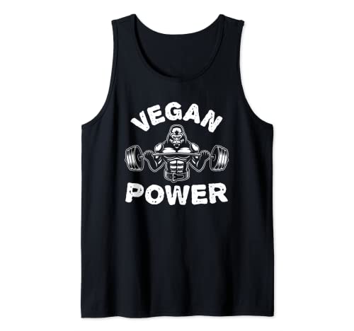 Vegan Power Gimnasio Entrenamiento Fitness Regalo Vegetariano Camiseta sin Mangas