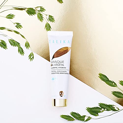 Vegetal -Gold Mask - Talika 12501 - Mascarilla de Oro Regeneradora - Antioxidante y Calmante - Todo Tipos de Pieles - Piel Reforzada y Luminosa en Solo 10 Minutos, Dorado, 11.7 cm