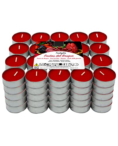 Velas de Té Aromáticas Velas perfumadas - Frutos Rojos Pack 100 Velas