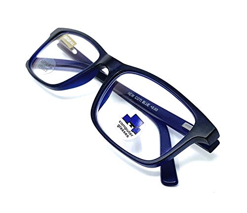 VENICE EYEWEAR OCCHIALI | Gafas con Filtro Luz Azul, Ordenador Gaming Móvil, Protección Antifatiga - Venice Coti Dioptría (1-1,50-2 - 2,50-3 - 3,50) (Azul, Sin Graduación +0,00)