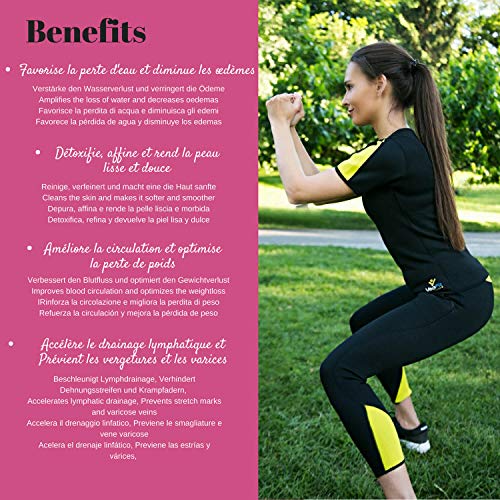 VeoFit Pantalón de Sudoración Adelgazante Talla XL : Tonifica y Elimina el Exceso de Agua para una Piel más Tersa y una Figura más Estilizada. OFRECIDOS: Funda + Guía Fitness