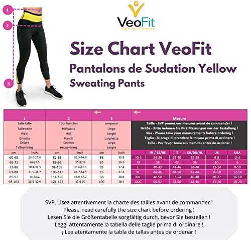 VeoFit Pantalón de Sudoración Adelgazante Talla XL : Tonifica y Elimina el Exceso de Agua para una Piel más Tersa y una Figura más Estilizada. OFRECIDOS: Funda + Guía Fitness