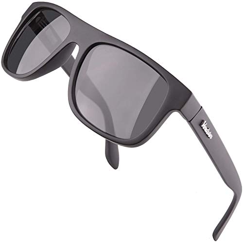 Verdster Gafas de Sol para Mujer No Polarizadas Retro Cuadradas Clásicas Años 90 Gafas para Hombre Deporte Senderismo para Conducir Playa Islander Negro