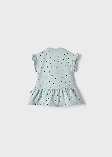 Vestido Bebe Niña – Manga Corta – Vestido Bebe niña Verano - Ropa de Regalo para Bebe Niña – Vestido Punto - Ropa Bebe Niña de 3 Meses a 18meses (6 Meses, Mint)