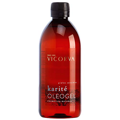 VICORVA Oleogel Pieles Sensibles | Testado Dermatológicamente | Aceite de ducha Calmante e Hidratante | Limpieza sin jabón muy suave con la piel | Máxima Nutrición | Ingredientes Ecológicos | 500 ml