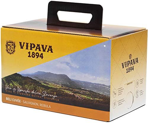 Vino blanco Vipava 1894 bolsa en caja 5 litros Cuvee blanco - Vino blanco Sauvignon Rebula en caja 5 litros (5 l)