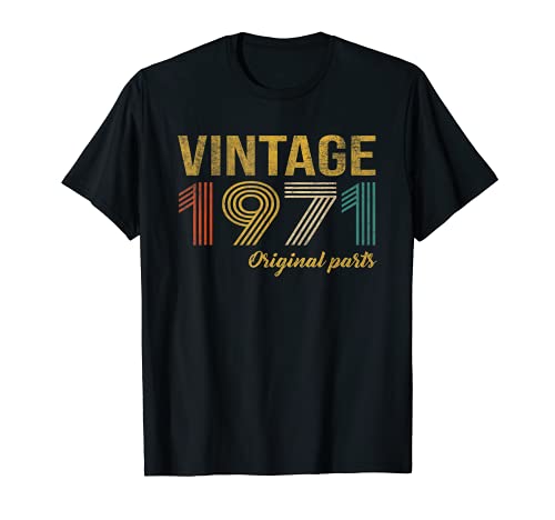 Vintage 1971 Regalo Original Hombre 50 Años Cumpleaños Mujer Camiseta