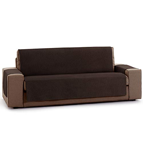 Vipalia Protector Funda para Sofa Ajustable. Cubresofas para Invierno Verano. Funda Sofa Antimanchas Chenilla Suave. Color Marron. Cubre Sofa 4 plazas (190 cm)