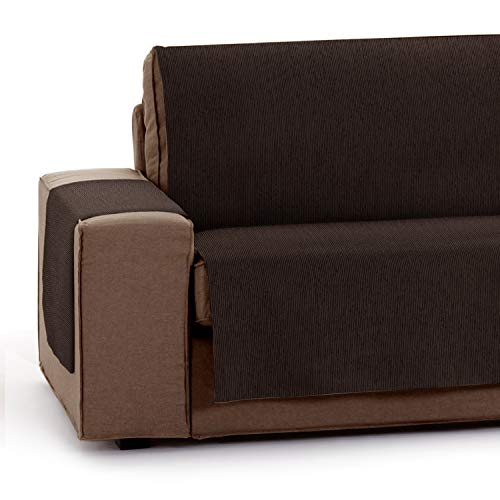 Vipalia Protector Funda para Sofa Ajustable. Cubresofas para Invierno Verano. Funda Sofa Antimanchas Chenilla Suave. Color Marron. Cubre Sofa 4 plazas (190 cm)