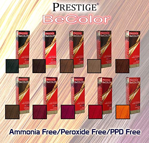 Vips Prestige - BeColor Tinte Semi Permanente Sin Amoniaco Sin Peroxide, Color Diamante Negro BC01