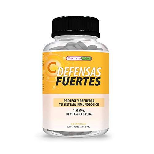 Vitamina C Pura 1.585mg | Protege y refuerza el sistema inmunológico | Defensas fuertes | Aporta energía y vitalidad | Acción antioxidante | 60 cápsulas