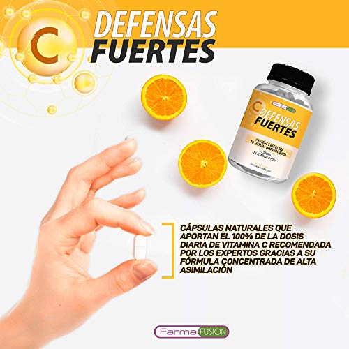 Vitamina C Pura 1.585mg | Protege y refuerza el sistema inmunológico | Defensas fuertes | Aporta energía y vitalidad | Acción antioxidante | 60 cápsulas