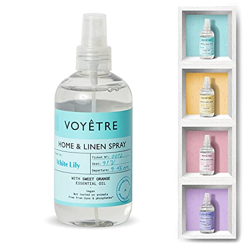 Voyetre Home & Linen Spray - Vegano, derivado naturalmente, no probado en animales, fórmula biodegradable - 250 ml (lirio blanco)