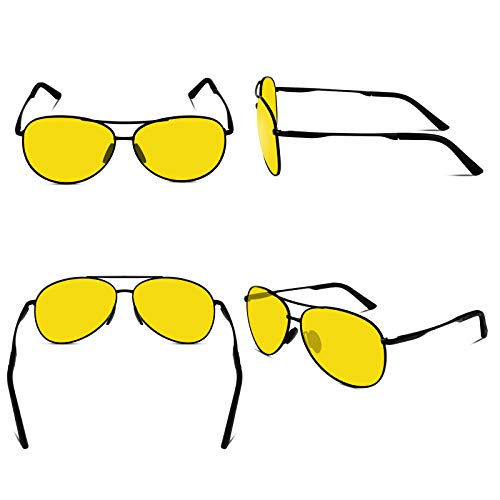 VVA Gafas de sol Hombre Polarizadas Piloto Hombres Piloto Gafas de sol Polarizadas Hombre Unisex Protección UV400 por V101 (Vision Nocturna)