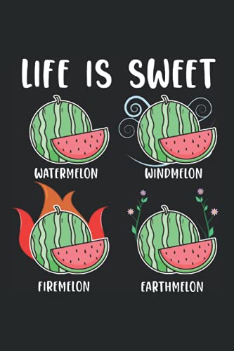Water Melon Summer Vacation - Life Is Sweet Watermelon Notebook: Daily Planner I Journal For Daily Notes I Daybook Logbook Gift I 110 Pages Dotted Lined I 6 X 9 Inches