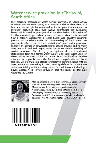 Water service provision in eThekwini, South Africa: The gap between formal water supply (for multiple water uses) and local realities in peri-urban settings