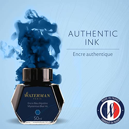 Waterman tinta para pluma estilográfica, azul misterioso, frasco de 50 ml