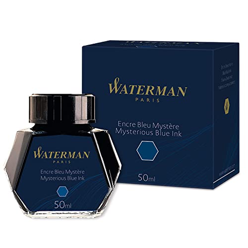 Waterman tinta para pluma estilográfica, azul misterioso, frasco de 50 ml