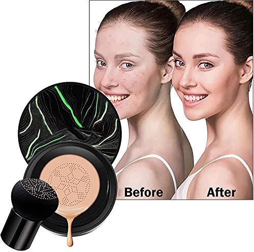 Waterproof Flaw-Less Air Cushion Foundation, Air Cushion Cc Cream Mushroom Head Foundation, Makeup Foundation Full Coverage, Even Skin Tone Makeup Base