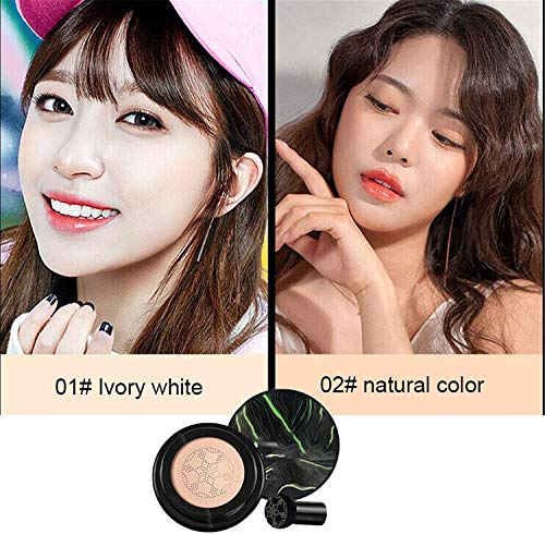 Waterproof Flaw-Less Air Cushion Foundation, Air Cushion Cc Cream Mushroom Head Foundation, Makeup Foundation Full Coverage, Even Skin Tone Makeup Base