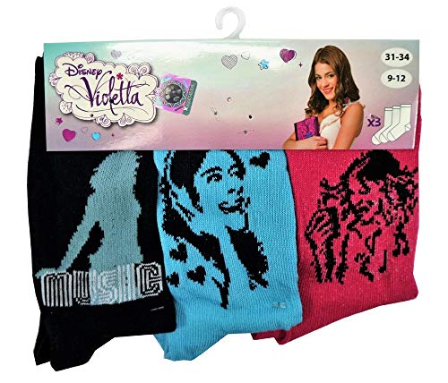 WEB world electronic business Calcetines Disney Violetta Talla 31/34-3 pares