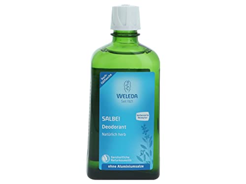 WELEDA - Desodorante de salvia con aceites esenciales, desodorante natural y natural, desodorante sin cerrar los poros, sin sales de aluminio, recambio (1 x 200 ml)