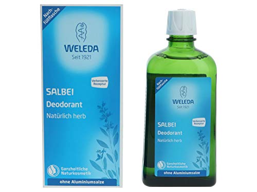 WELEDA - Desodorante de salvia con aceites esenciales, desodorante natural y natural, desodorante sin cerrar los poros, sin sales de aluminio, recambio (1 x 200 ml)