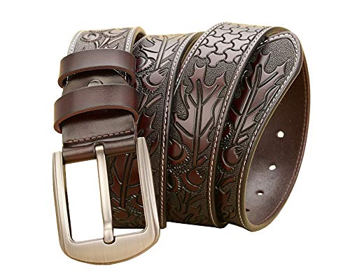 Western Leaves - Cinturón vaquero para hombre, diseño de escamas