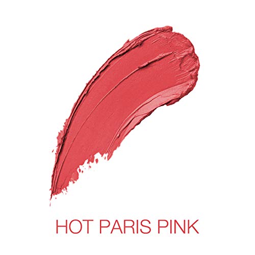 Wet n Wild - Silk Finish Lipstick - Barra de Labios con Color Intenso, Cremoso y Suave - con Aloe Vera, Aceite de Macadamia y Vitaminas A y E - Hot Paris Pink - 1 Unidad