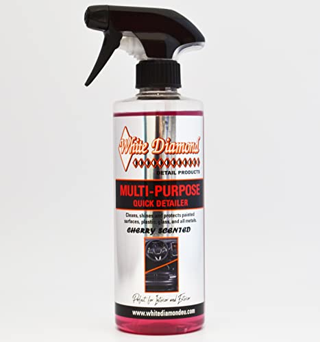 White Diamond Detail Products Quick Detailer - Paño de microfibra bordado con diamante blanco de 500 ml