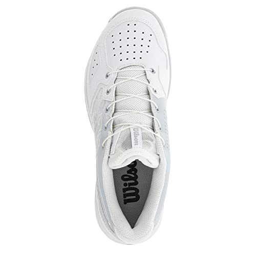 Wilson Kaos Junior QL, Zapatilla de Tenis, para Todo Tipo de Terreno, Tenistas de Cualquier Nivel Niños, Blanco Azul Claro Negro, 34 EU