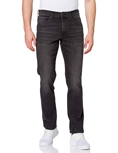 Wrangler Greensboro Jeans, Black Pepper, 33W x 30L para Hombre