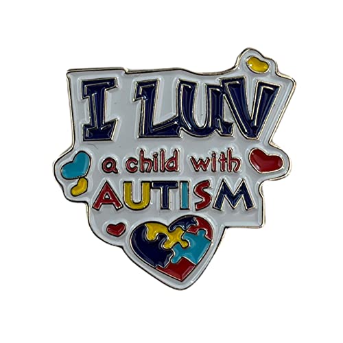 Wristbands Online Pin de Solapa, diseño con Texto I Luv a Child with Autism
