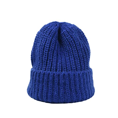 WYDMBH Gorro de Punto Sombrero de Invierno for sobredimensionamiento Foros de Punto Sueltos Mujeres Gruesa cálida Vogue Damas Lana Sombrero Hembra Grande tamaño goreie Sombreros