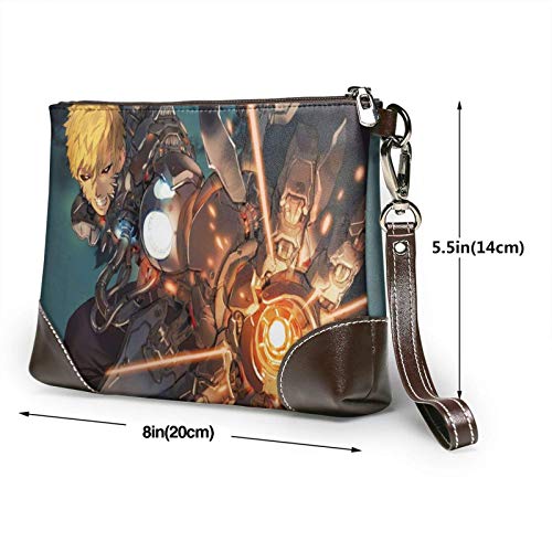 XCNGG ONE PUNCH MAN Mujeres Hombres Bolsa de almacenamiento Neceser de viaje Estuche de maquillaje Estuche de cosméticos con cremallera Bolsa de embrague Organizador de almacenamiento