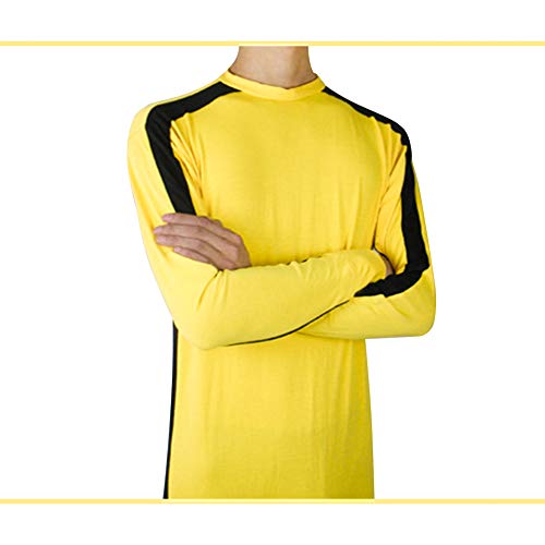 Xiedeai Rendimiento Artes Marciales Siamés Ropa Niños Adulto Unisex Kungfu Conjuntos - Judo Muay Thai Karate Performance Escenario Sanda Pelicula Juego de Roles Chándales Amarillo 130cm